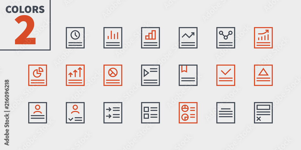 Poster report ui pixel perfect well-crafted vector thin line icons 48x48 ready for 24x24 grid for web graph