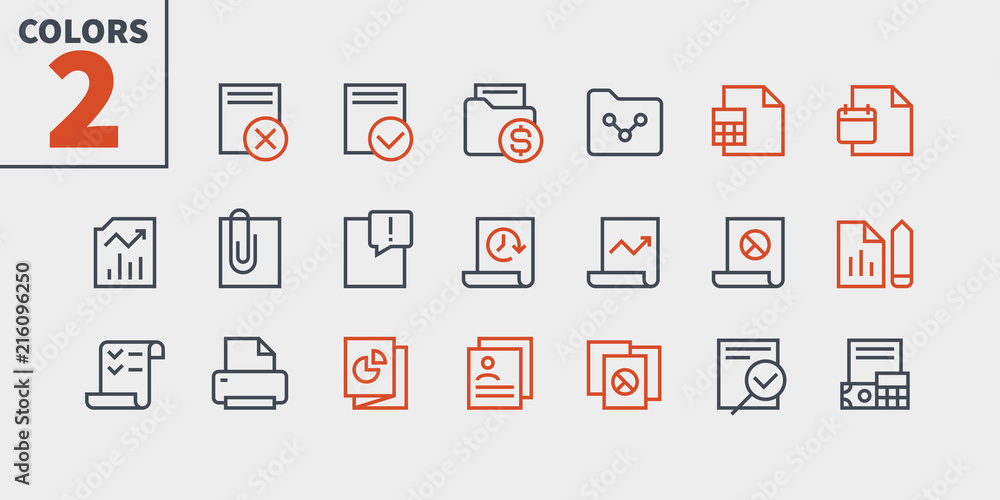 Fototapete report ui pixel perfect well-crafted vector thin line icons 48x48 ready for 24x24 grid for web graph
