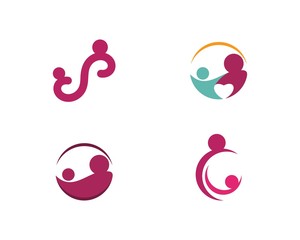 Baby care logo vector