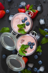 smoothie with strawberry