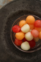 preparing fresh melon