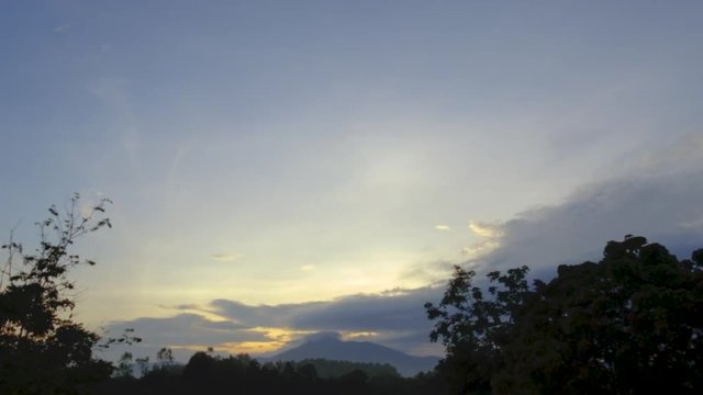 Thailand Chiang Rai Mountain Sunset Timelapse