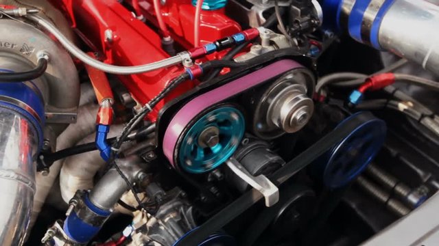 Engine of sport car