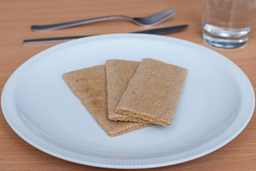 Crispbread & water