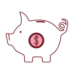 piggy savings isolated icon vector illustration design