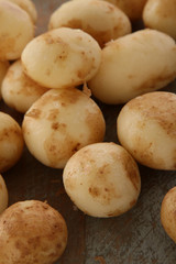 preparing fresh potatoes