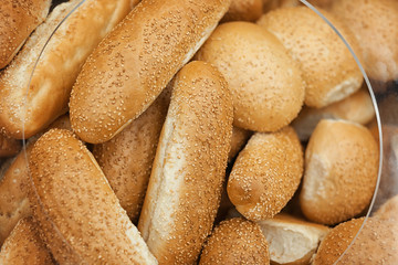 Fresh bread in bakery