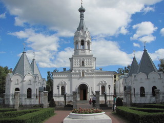 White Orthodox Church in the landscape