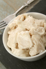 sandwich filling in dish