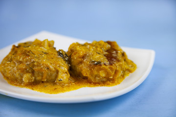Delicious cutlets with tomato sauce