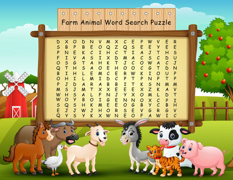 Farm Animals Word Search Puzzle