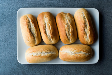 Freshly Baked Baguette Bread in Plate