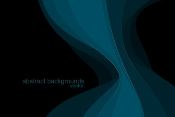 Abstract blue curved shapes scene motion graphics vector wallpaper backgrounds
