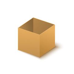 Open box on white background. Vector illustration.