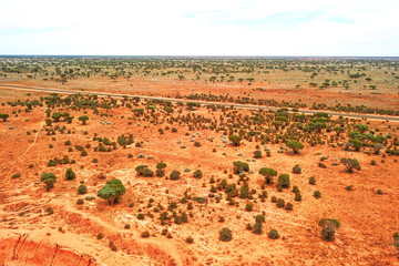 Fototapeta premium Aerial view of the Nullarbor Plain