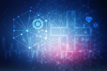 2D illustration medical structure background