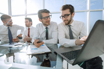 business team at workplace in office