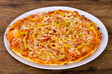 Pizza with bell pepper