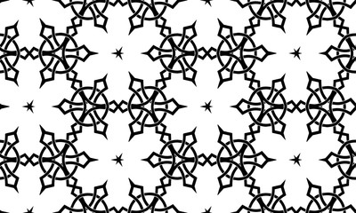 Abstract seamless black and white pattern