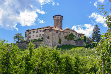 Fototapeta na wymiar The castle of Valer on Non valley in the Dolomites, Italy