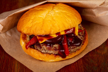 Homemade tasty burger