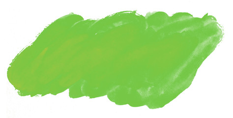 Bright light green watercolor abstract background, spot, splash of paint, blot, divorce. Vintage pattern for different design and decoration.