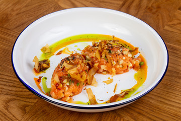 Tasty salmon tartar