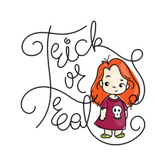 Cutest kid. Illustration isolated on white background. Design element for print, t-shirt, poster, card, banner.