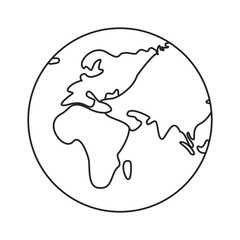 world planet map icon vector illustration design