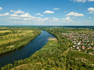Fototapeta na wymiar Countryside view from the air