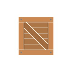 Wood box icon, Simple vector illustration