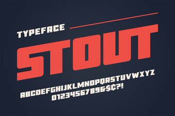 The Stout heavy display font design, alphabet, typeface, letters © Aleksandr