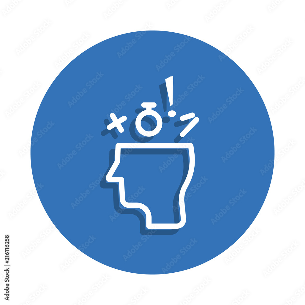 Poster knowledge icon. Element of education for mobile concept and web apps icon. Thin line icon with shadow in badge for website design and development, app development