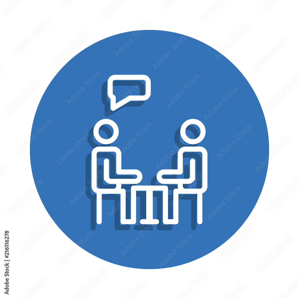 Poster dialogue human icon. element of education for mobile concept and web apps icon. thin line icon with 