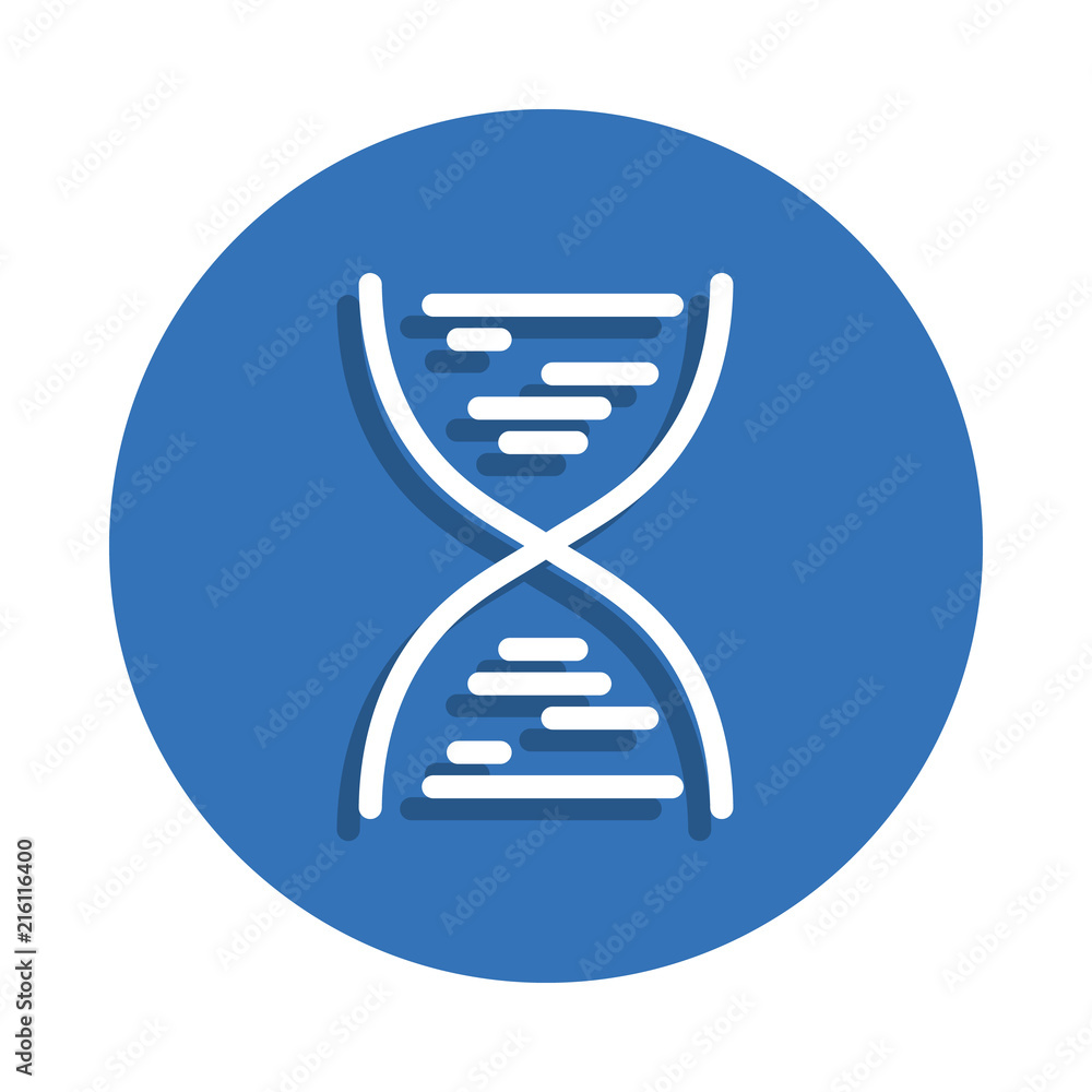Poster dna icon. element of education for mobile concept and web apps icon. thin line icon with shadow in b