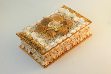 box of sea shells