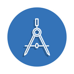 Dividers icon. Element of education for mobile concept and web apps icon. Thin line icon with shadow in badge for website design and development, app development