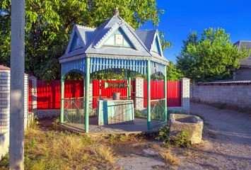 water well with a gazebo