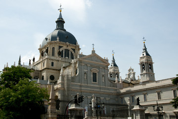 Fototapeta na wymiar Cathedral of Saint Mary the Royal of La Almudena - Madrid - Spain