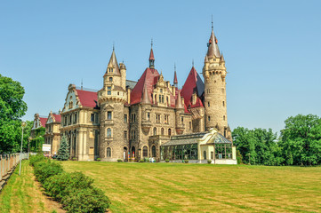 Fototapeta na wymiar Beautiful castle in the field, Poland
