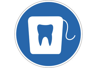 Gebotsschild Zahnseide