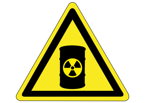 Schild Gefahr durch radioaktiven Abfall