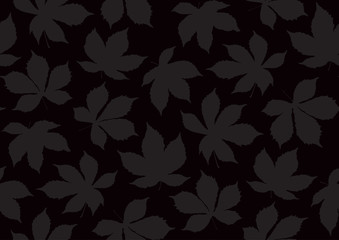 Autumnal leaves seamless pattern. Vector illustration for stylish background, textile, wrapping paper design.