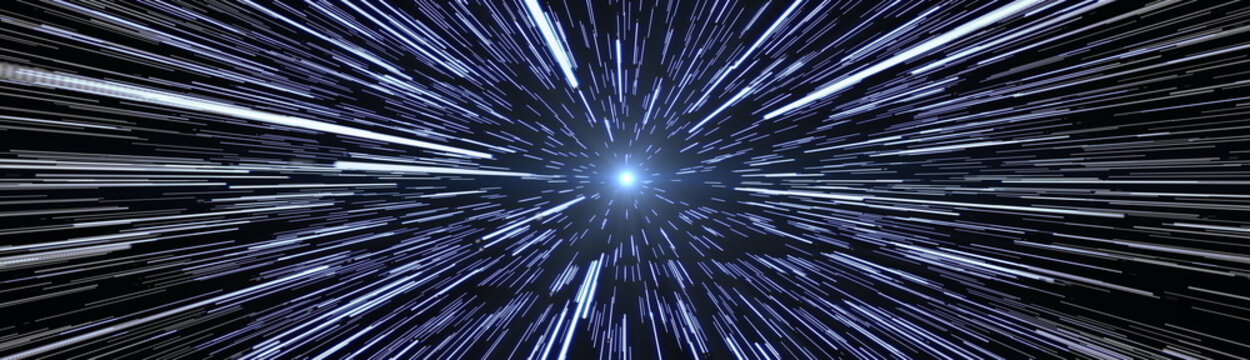 Stars Travel Hyperspace Wide size Banner Image