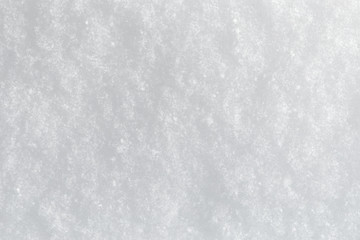 Even snow surface, background, with snowflakes and structure, winter