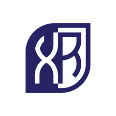 XR initial letter emblem logo negative space