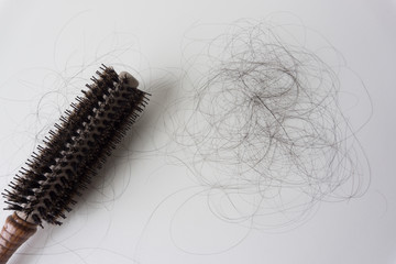 Hair loss problem, Comb and hair.