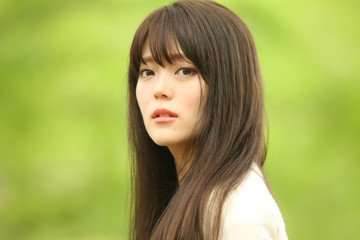 Naklejka premium 女性ポートレート