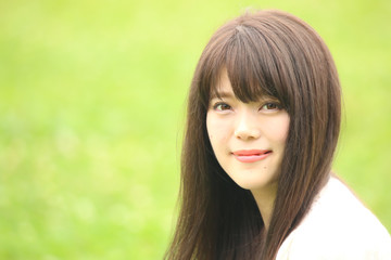 Naklejka premium 女性ポートレート