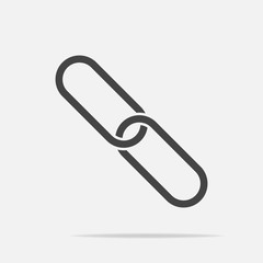 Chain links vector icon. Layers grouped for easy editing illustration. For your design.